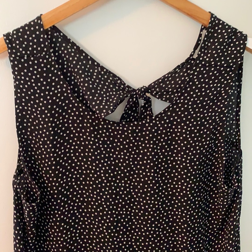 Loft Outlet black polka dot blouse